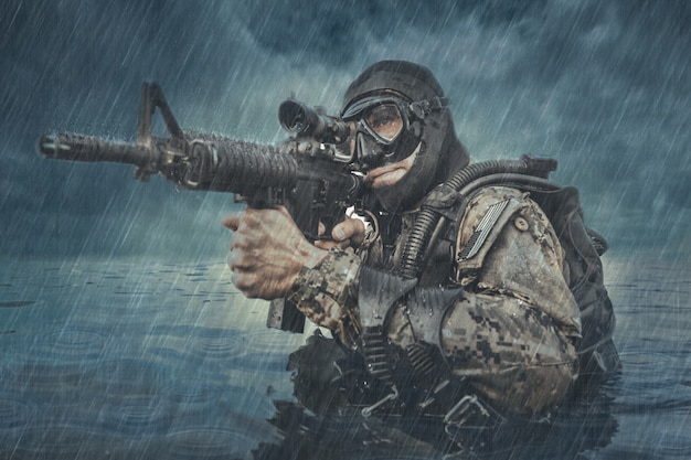 Photo navy seal frogman