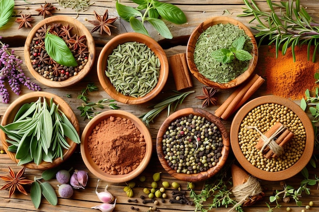 Neat Assortment of Herbs and Spices