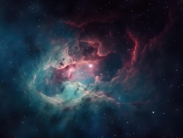 Nebula and galaxies in space Abstract cosmos background