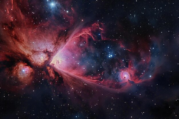 Nebula and galaxies in space