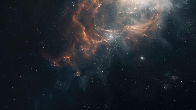 Nebula and stars in deep space cosmic scene