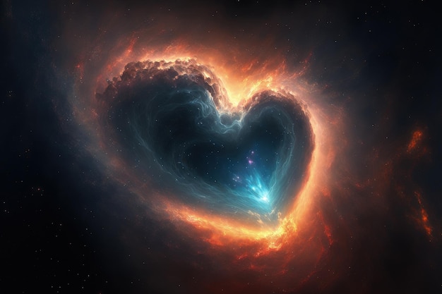 A nebula with a heart