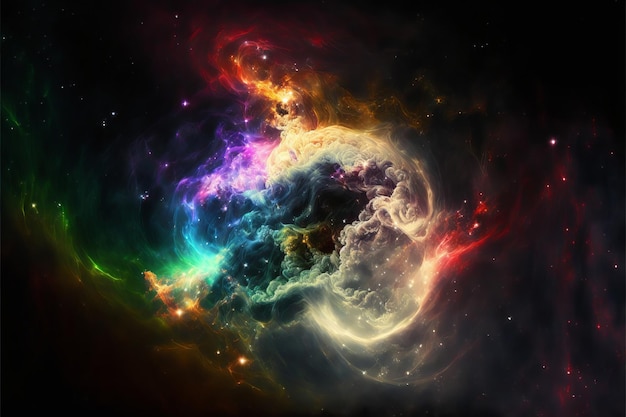 A nebula with a nebula in the center