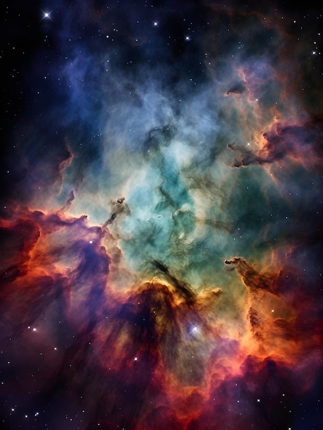 A nebula with a nebula in the center