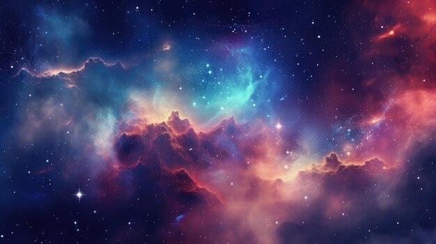 Nebulaic Space Background with Cosmic Elements