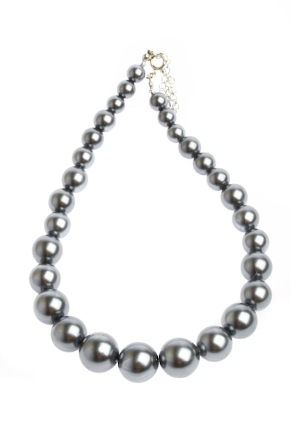 Necklace from a beads on a white background