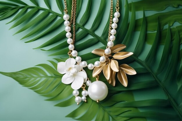 A necklace from the brand pearl and gold