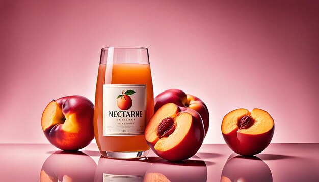 Photo nectarine drink