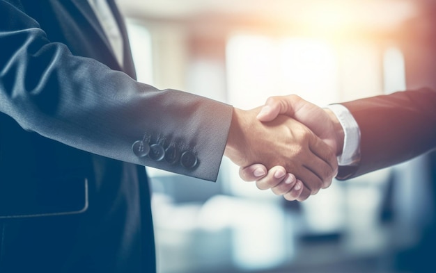 Negotiation Success Hands Focus Handshake