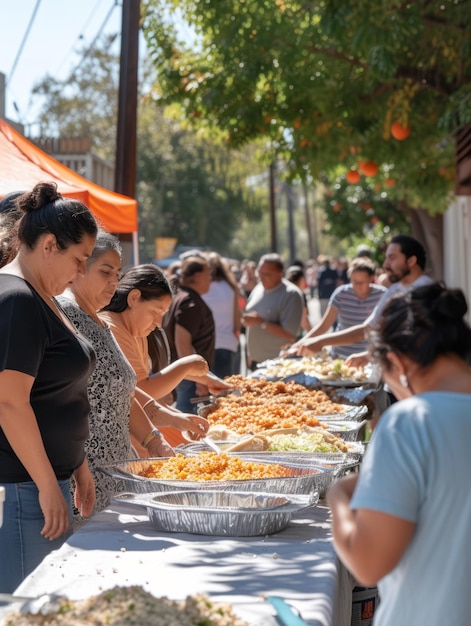 Neighborhood Gathering for Street Dining