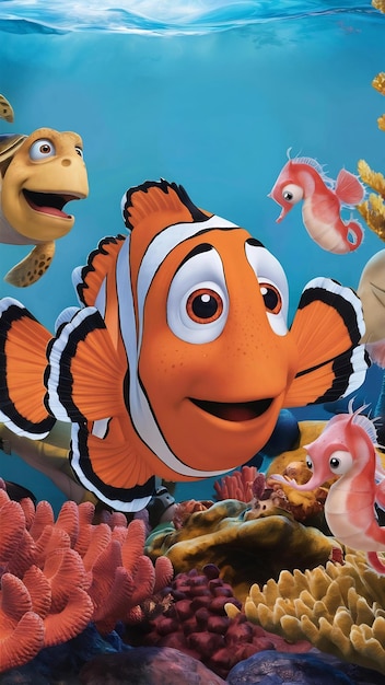 Photo nemo finding nemo cartoon character