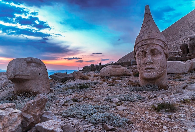 Nemrut mountain heads of Gods and kings of Commagene Kingdom Unesco World Heritage