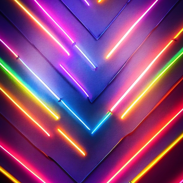 Neon abstract line background