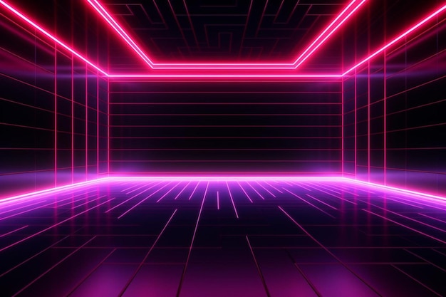 neon background and copy space