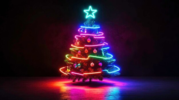 Neon Christmas Tree