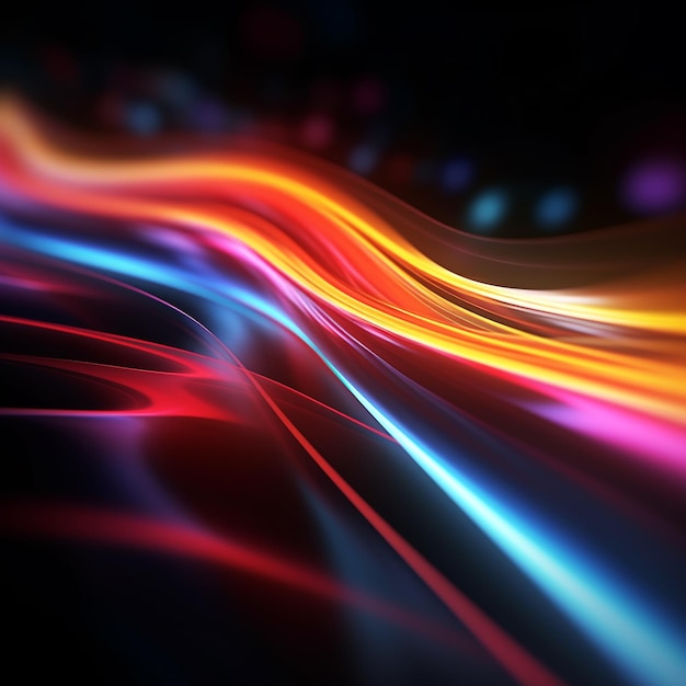 Neon Color Smooth Texture Background Wallpaper AI Generated