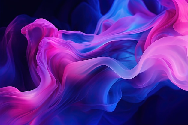 Neon colors flow abstract shape glowing purple pink blue color gradient background