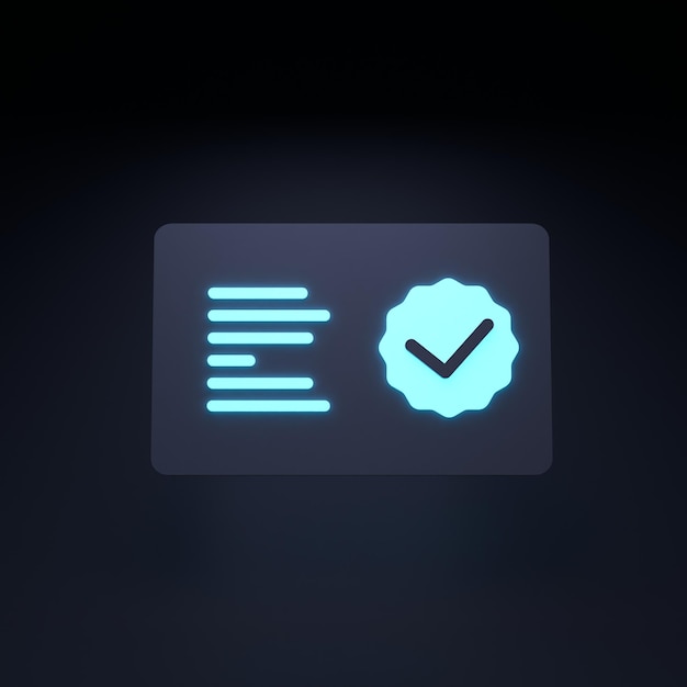 Neon Diploma icon 3d render illustration