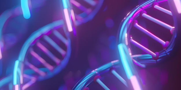 Neon Double Helix Glow