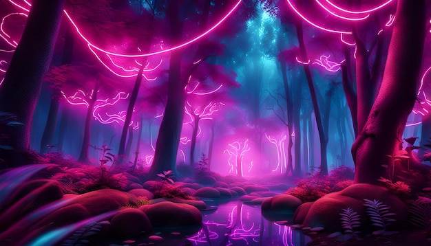 Neon Fantasy Forest