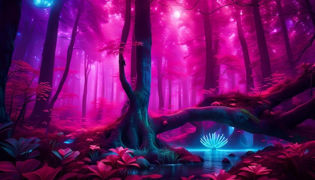 Neon Fantasy Forest