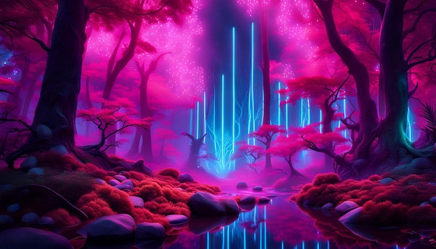 Neon Fantasy Forest