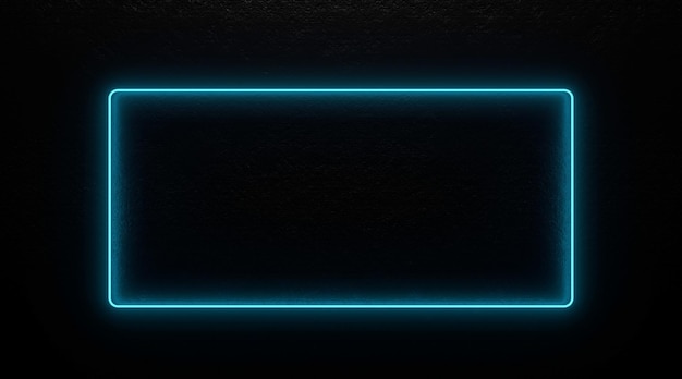 Neon frame with dark texture background