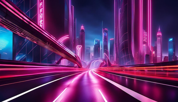 Neon Futuristic Highway