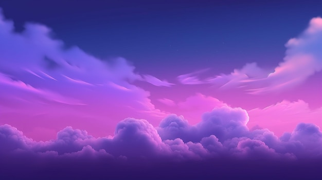 Neon glow sky background with violet color