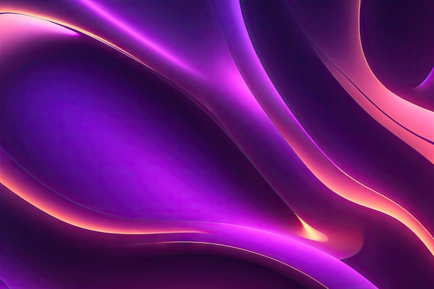 Neon illuminated dynamic sheets wallpaper Abstract business background ai generative