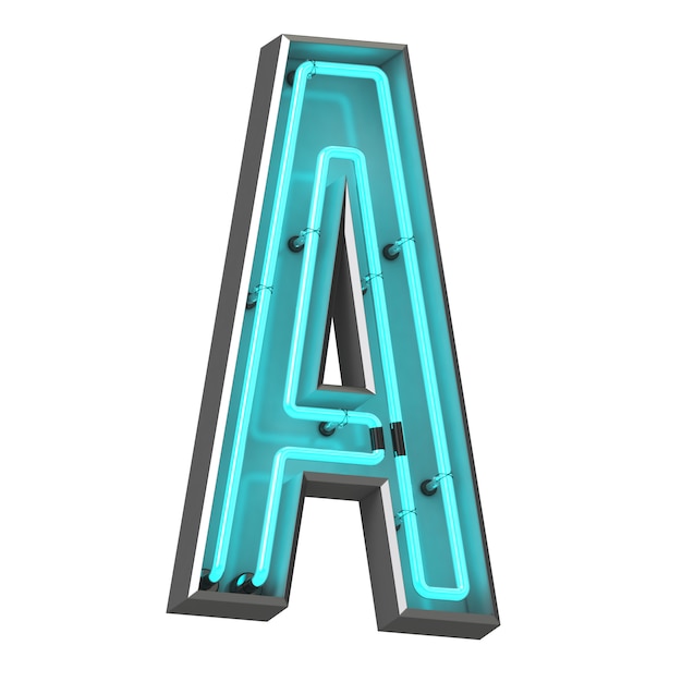 Neon letter a