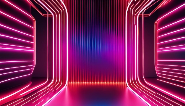 Neon light line colorfull shape gradient background wallpaper