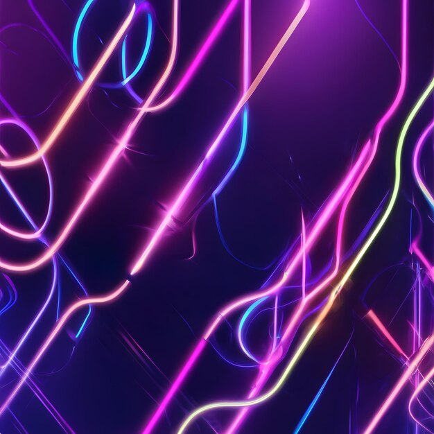 Photo neon light line colorfull shape gradient background wallpaper