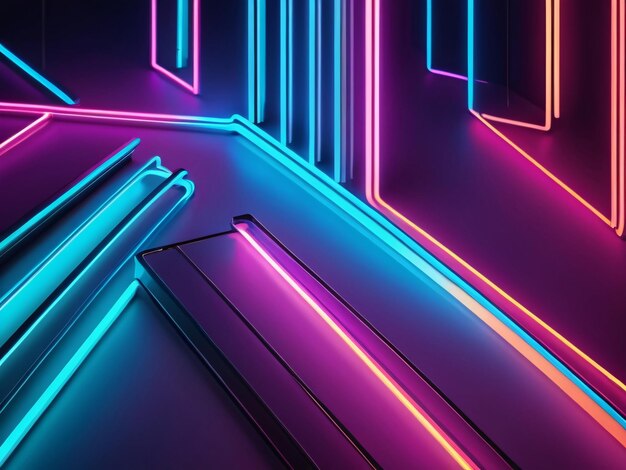 Photo neon lights background