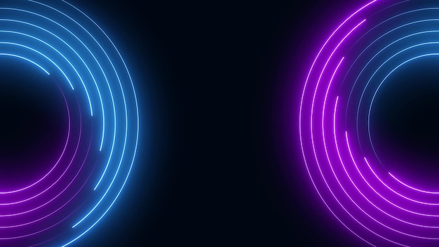 Neon lights blue and purple seamless loop background motion graphics animation