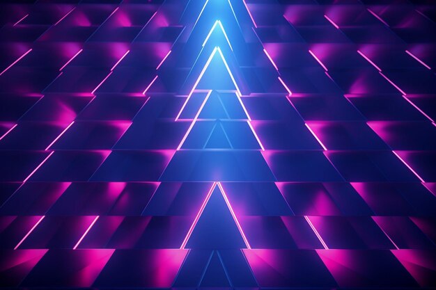 Neon lights geometric models background