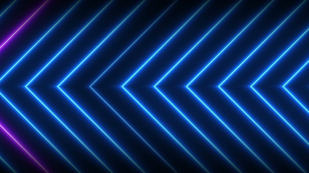 Neon lights shining futuristic trendy seamless loop technology motion graphics