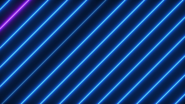 Neon lights shining futuristic trendy technology motion graphics