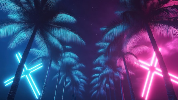 Neon Lights in a Tropical Paradise