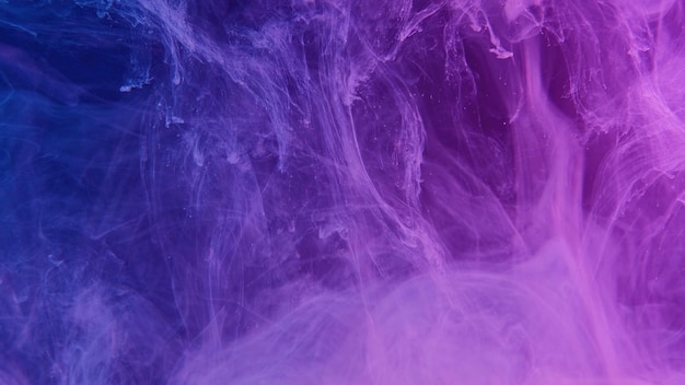 Neon mist texture ink water mix magic chemistry fluorescent light purple pink blue color gradient