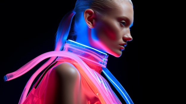 Neon Nights Bright fluorescents electric blues and futuristic elements for a vibrant space