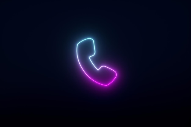 Neon phone icon