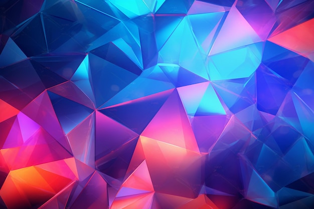 Neon polygonal shapes light background