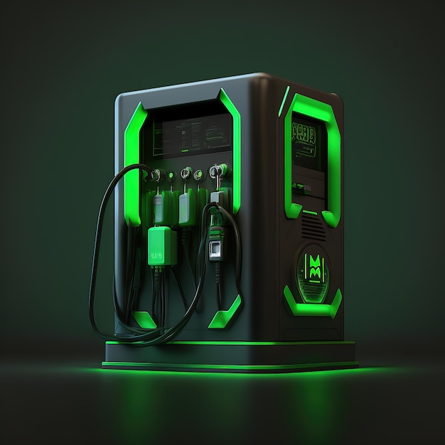 Neon power plant green technology the future of the automotive industry Electric vehicle charging