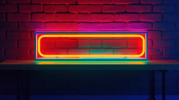 A neon sign on a brick wall that says'the word'on it '