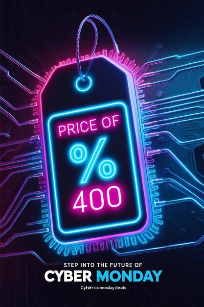 Photo a neon sign that says  100 of percent of the price of the price of  2 00