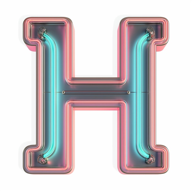 a neon sign that says h and h on it