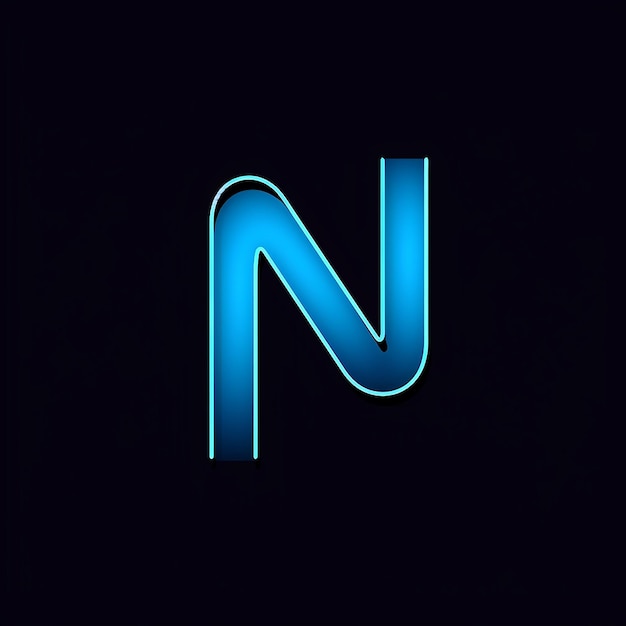 Photo a neon sign that says n on it