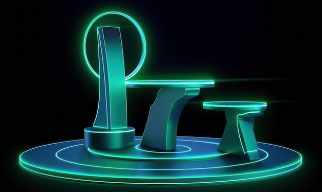 A neon sign that says p and p on it