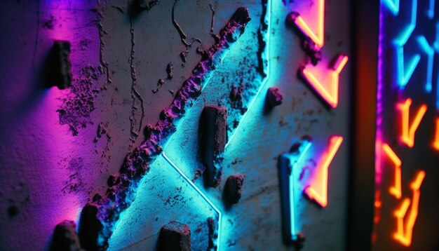 A neon sign with the word arrow on it